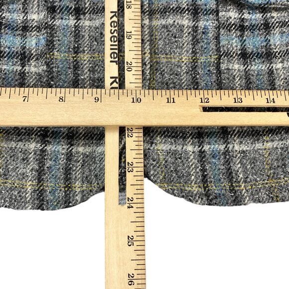 L.L. Bean Gray Plaid Blazer with Black Elbow Patches - Picture 8 of 16
